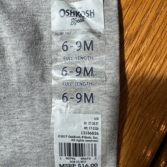 Cloud Island & Osh Kosh 2 pc One pc Jump suit 3-6 Months,Leggings 6-9 Mo… - Picture 3 of 9